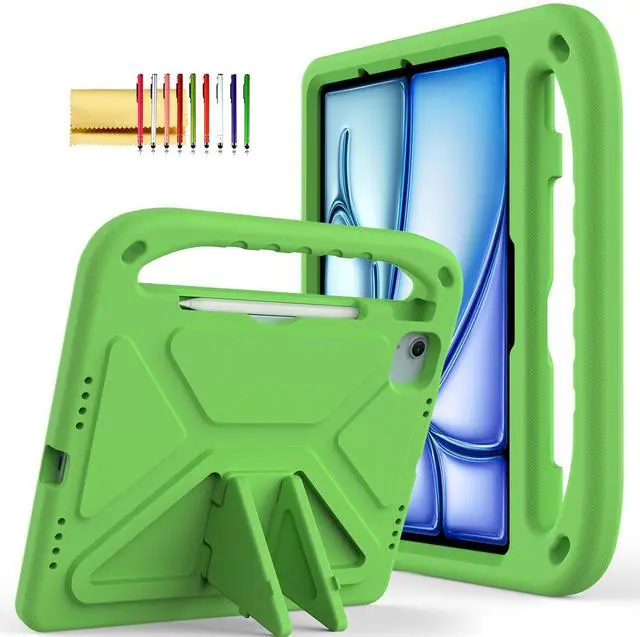 Main image of Dteck for iPad Air 13/iPad Pro 13/12.9 Case, Shockproof Protective Handle Stand Pencil Holder EVA Case, Green