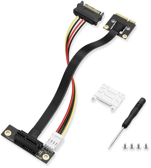Main image of SinLoon Mini PCIE Wireless Network Card to PCIe X1 Extender Cable Mini-Pcie Male to PCI-E X1 Female Riser Cable 20CM
