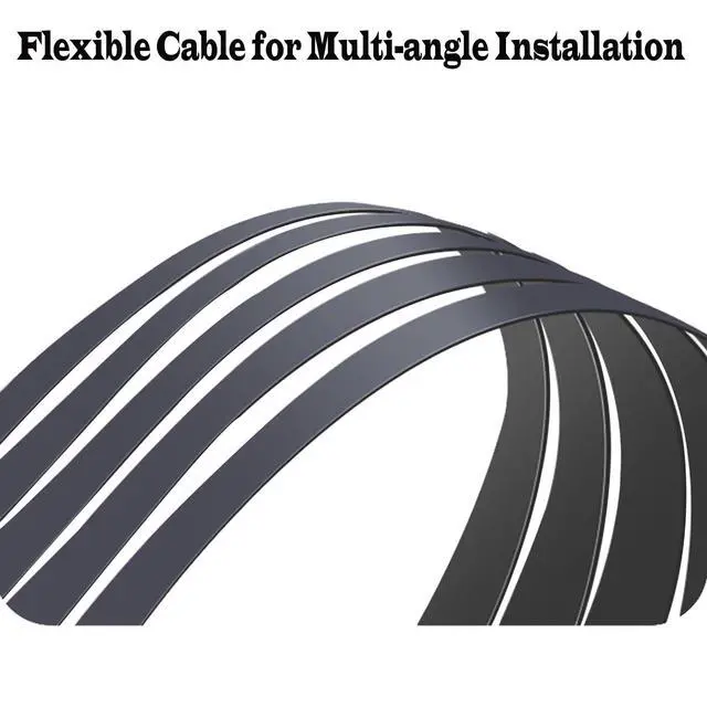 Alt view image 4 of 5 - Glorto PCIe 4.0 Riser Cable, x16 High Speed Graphics Card Extension Port Adapter, Flexible GPU Riser Cable Compatible with RTX 4090/4080/3090 and RX 7900/7800, 90 Degree 30cm