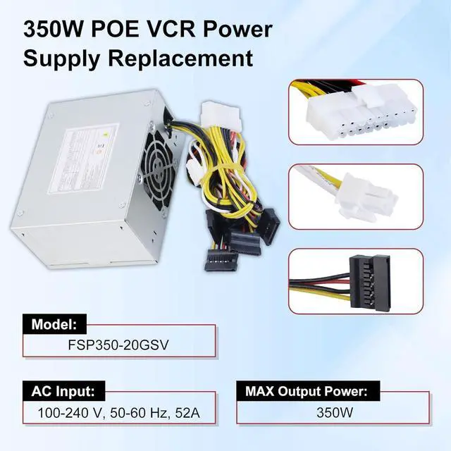 Alt view image 5 of 5 - S-Union Upgraded FSP350-20GSV DPS-300AB-81B 350W POE VCR Power Supply Compatible with FSP FSP350-20GSV DPS-300AB-81 FSP35020GSV FSP300-20GSV 7916NP DS-7916N-E4 DS-7916N-16P Recorder Power Supply