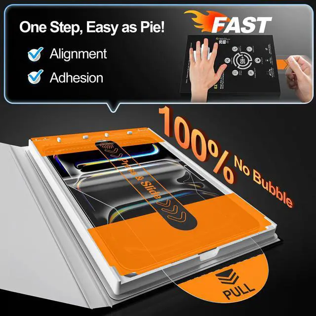 Alt view image 2 of 5 - EZ-GLAZ-2 Pack Paper-feel Glass Screen Protector for iPad Pro 11-in. (M5) 2025/ (M4) 2024, Matte Glass Film with Easy Application Tray, Scratch Resistant, Compatible with Apple Pencil