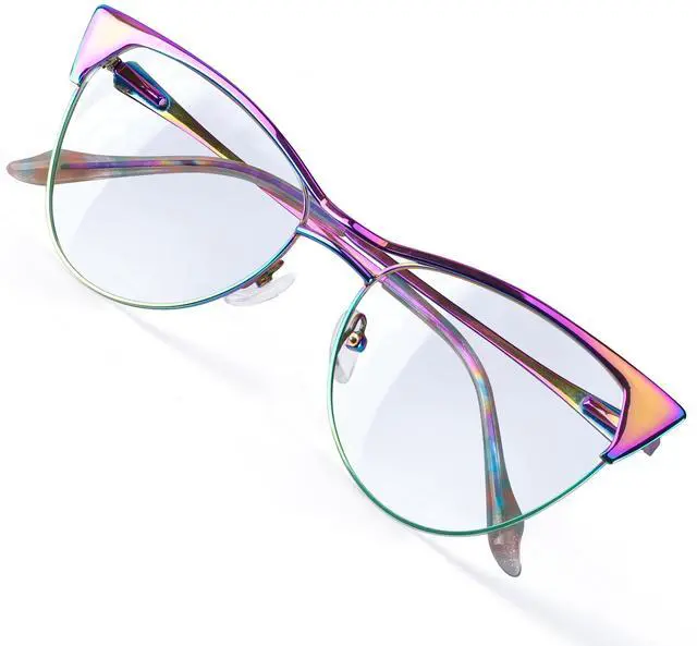 Main image of DOERAYMI Blue Blockers Glasses for Women, Bluelight Glasses with Cat Eye Frame for Style, Comfort, Eye Strain Relief (Cat Eye, Green)