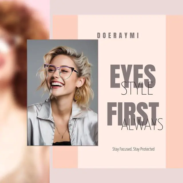 Alt view image 2 of 5 - DOERAYMI Blue Blockers Glasses for Women, Bluelight Glasses with Cat Eye Frame for Style, Comfort, Eye Strain Relief (Cat Eye, Green)