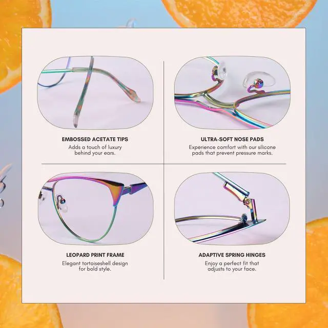 Alt view image 3 of 5 - DOERAYMI Blue Blockers Glasses for Women, Bluelight Glasses with Cat Eye Frame for Style, Comfort, Eye Strain Relief (Cat Eye, Green)