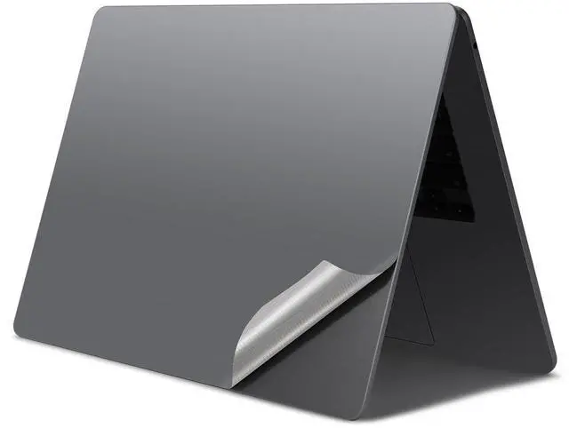 Alt view image 5 of 5 - 4 in 1 Ultra Thin 3M Vinyl Full Size Laptop Skin Palm Rest Sticker for 2016~2018+ MacBook Pro 13 Inch with Touch Bar (Model: A1706/A1989/A2159) -Gray