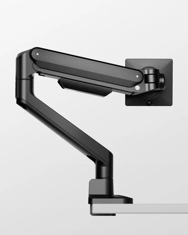 Main image of monTEK Deluxe Monitor Arm for 17 to 40 Inch Curved Screens with Cable Management Aluminum Fully Adjustable Single Monitor Arm with Clamp/Grommet, Quick Release Plate,75x75/100x100 VESA,MA1008BK