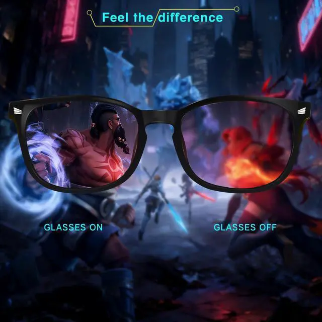 Alt view image 4 of 5 - WINTOO Red Lens Glasses Blue Light Glasses for Men Women - 99.9% Red Glasses Blue Light Blocking for Computer,Gaming,TV,Phone Screens - 2 Pair