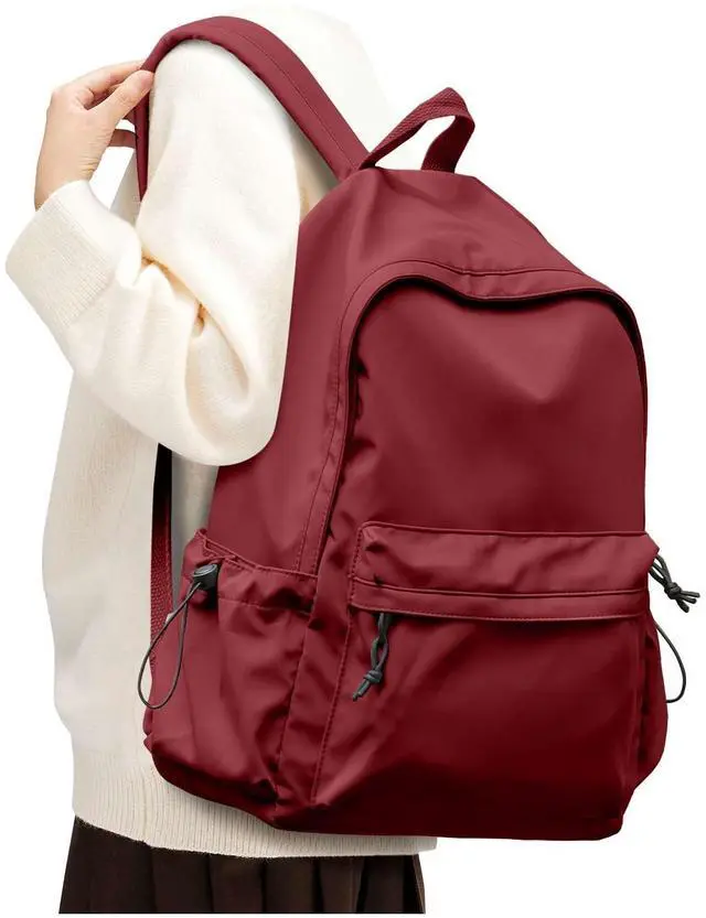 Main image of SEAFEW Red Lightweight Basic Backpack for High School,College Bookbag for Womens,Travel Laptop Backpacks for Teen Girls,School Bag Casual Daypack