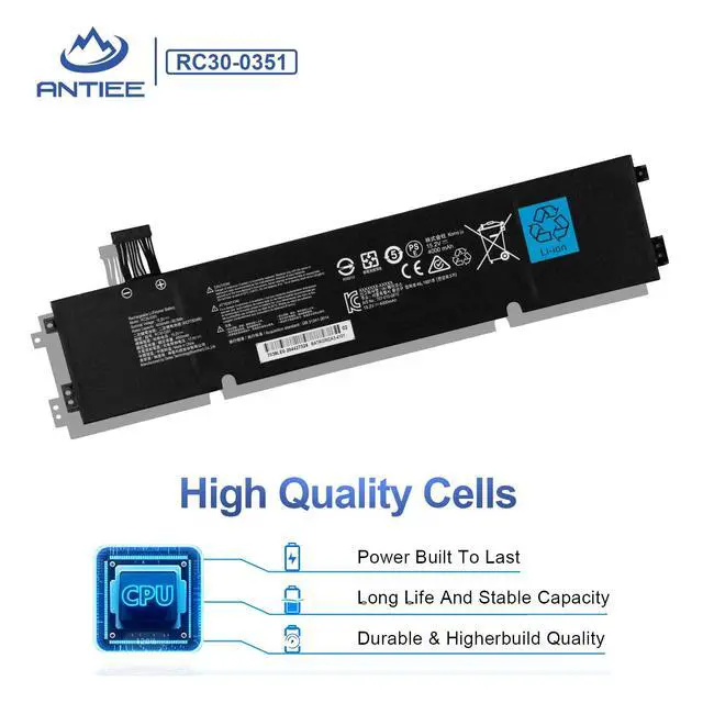 Alt view image 5 of 5 - ANTIEE RC30-0351 Laptop Battery Replacement for Razer Blade 15 Base 2020 2021 RZ09-0351 RZ09-0369x Notebook Series RZ09-03519E11 4ICP7/63/69 Battery 15.2V 60.8Wh