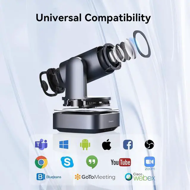 Alt view image 5 of 5 - Tenveo VLoop PTZ Camera with 20X Optical Zoom Wide View Angle USB3.0/HDMI Works with Zoom Skype Teams FHD 1080P for Video Conference Red Dot Design Winner (VL20H)