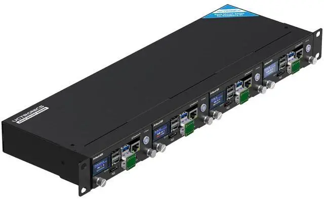 Main image of UCTRONICS Pi Rack Pro for Raspberry Pi 4B, 19" 1U Rack Mount, Support for 4 2.5" SSDs, Secure Shutdown, 0.96" Color Display
