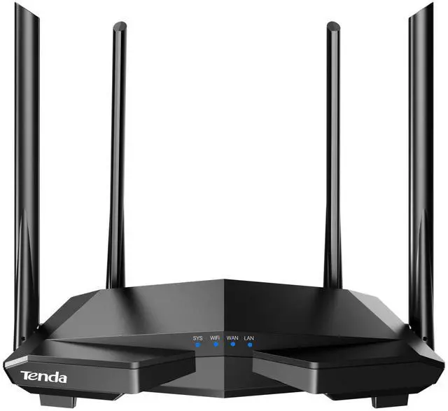 Main image of Tenda AC1200 Smart WiFi Router, High Speed Dual Band Wireless Internet Router with Smart APP, 4 x 100 Mbps Fast Ethernet Ports, Supports Guest WiFi, Access Point Mode, IPv6 and Parental Controls(AC6)