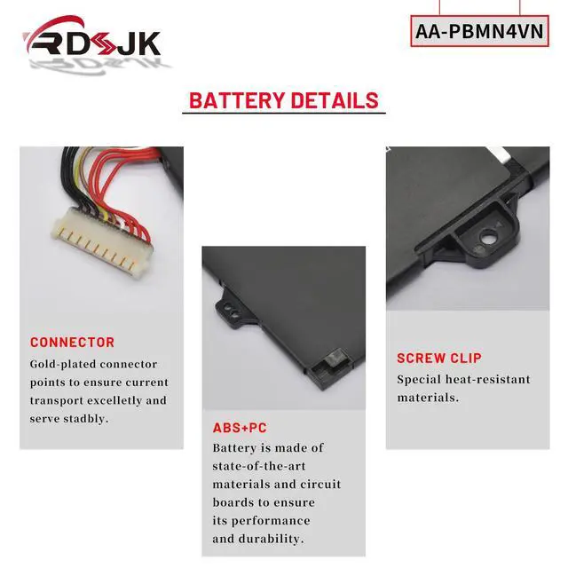 Alt view image 5 of 5 - AA-PBMN4VN Laptop Battery for Samsung Galaxy Book Pro 360 15 15.6" NP950XDB NP950XDB-KA1US NP950XDB-KB1US NP950XDB-KC3US NP950XDB-KC5US NP950QDB NP950QDB-KB1US NP950QED NP950QED-KB1US 15.44V 67Wh/68Wh