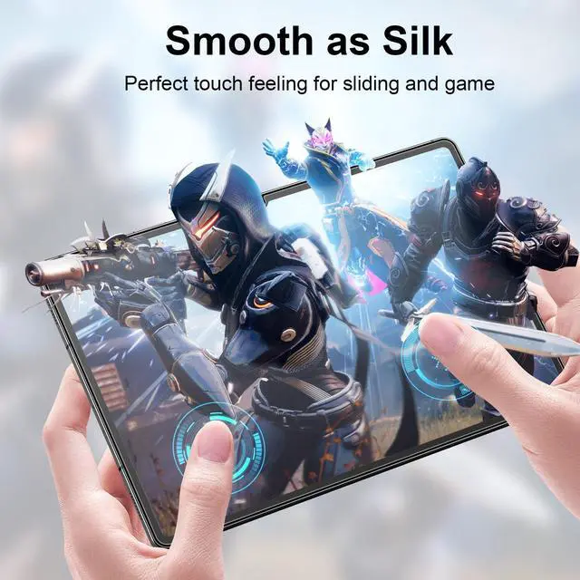 Alt view image 4 of 5 - Ksleri 2 Pack for Galaxy Tab S10 Ultra/S9 Ultra/S8 Ultra 14.6-inch Matte Glass Screen Protector (Not Privacy) Anti Glare Anti Fingerprint Tempered Glass with Alignment Frame