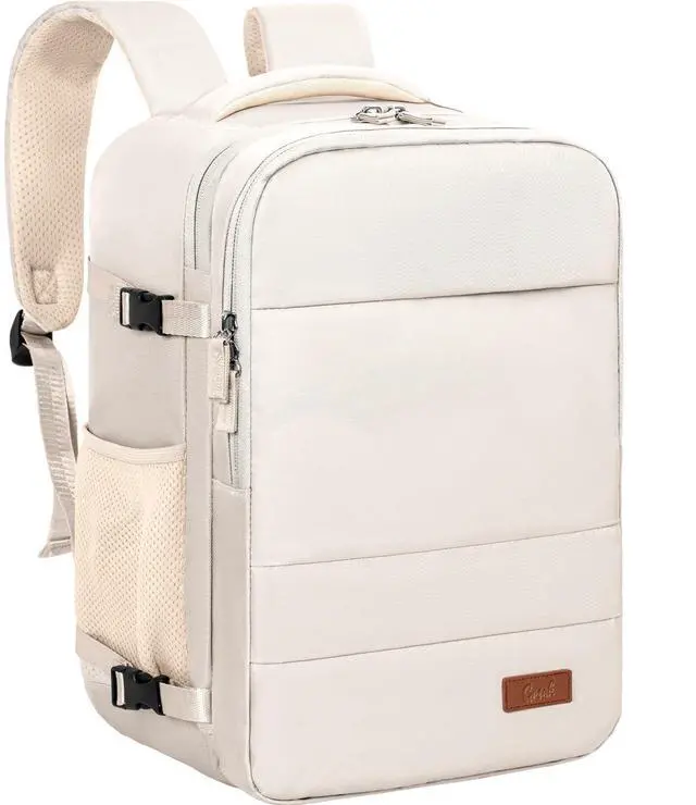 Main image of GMAK Travel Backpack for Men Women, Carry on Backpack with USB Charging Port, 15.6 inch Laptop Backpack Lightweight Cabin Bag Casual Daypack 20L Luggage Bags for College, Business, Travel, Beige