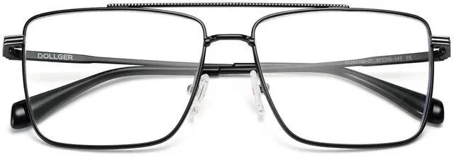 Alt view image 2 of 5 - Dollger Blue Light Glasses for Men Women Metal Square Frame Spring Temple Computer Blue Light Blocking GlassesBlack