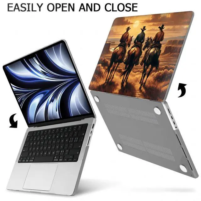 Alt view image 4 of 5 - Plastic Hard Shell Case Compatible with MacBook Pro 13 inch Case 2022-2017 A2338 M2/M1 A2289 A2251 A2159 A1989 A1706 A1708 (Cowboy)