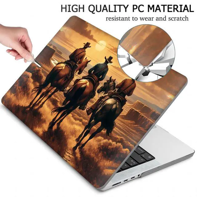 Alt view image 3 of 5 - Plastic Hard Shell Case Compatible with MacBook Pro 13 inch Case 2022-2017 A2338 M2/M1 A2289 A2251 A2159 A1989 A1706 A1708 (Cowboy)