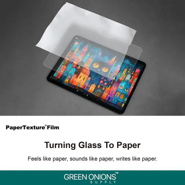 Alt view image 2 of 5 - Green Onions Supply Paper Texture Film Screen Protector for 2024~2025 iPad Pro 13 Inch (1 Pack)