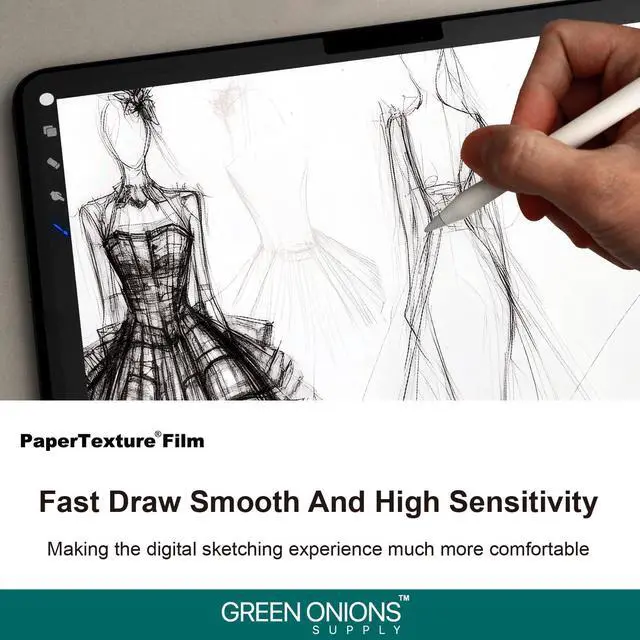 Alt view image 3 of 5 - Green Onions Supply Paper Texture Film Screen Protector for 2024~2025 iPad Pro 13 Inch (1 Pack)