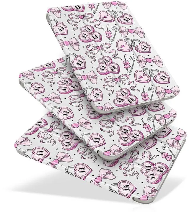 Main image of MecBevia for iPad mini 7 (A17 Pro) 8.3-inch 2024(Models A2995/A2996/A2993) / iPad mini 6 8.3-inch 2021(Models A2567/A2568/A2569), 7th/6th Gen Hard Back Case with Auto Wake/Sleep, Love Ribbon