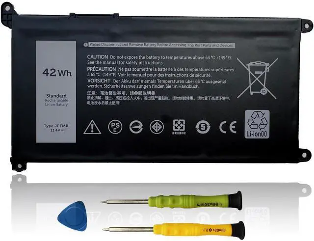 Main image of AOMKA JPFMR Laptop Battery Replacement for Dell Chromebook 3100 3400 2-in-1 5488 5493 5593 P90F Series 0JPFMR 7MT0R 7MTOR 16DPH 7T0D3 07T0D3 DN33X RDNP5 65N6H 11.4V 3500mAh