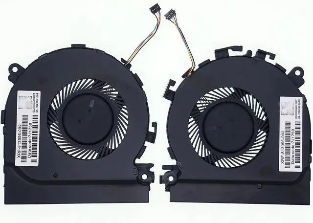Alt view image 2 of 5 - Replacement CPU + GPU Cooling Fan for HP Spectre X360 15-CH 15-CH000 15-CH011DX 15-CH075NR 15-CH008CA 15-CH010CA NS75C00-17J22 NS75C00-17J21 P/N: L17605-001 L17606-001, 4 Pins 4 Wires