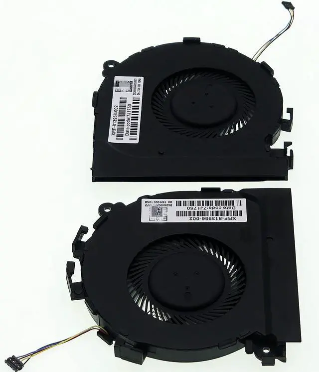 Alt view image 3 of 5 - Replacement CPU + GPU Cooling Fan for HP Spectre X360 15-CH 15-CH000 15-CH011DX 15-CH075NR 15-CH008CA 15-CH010CA NS75C00-17J22 NS75C00-17J21 P/N: L17605-001 L17606-001, 4 Pins 4 Wires