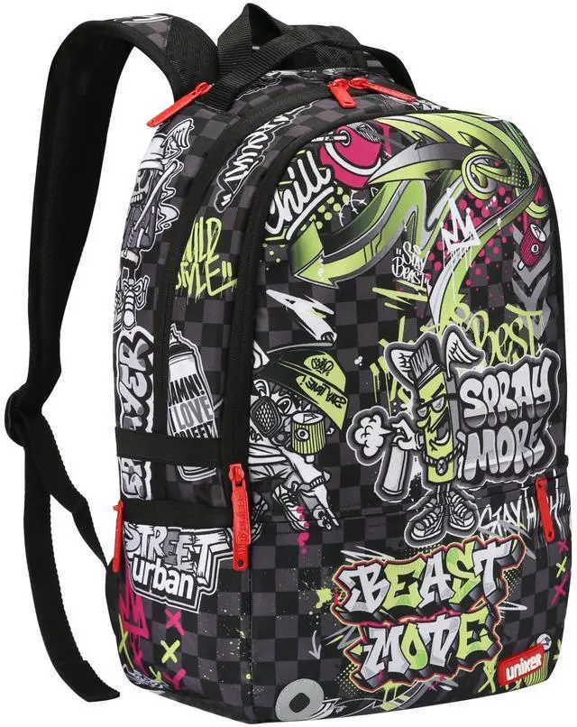 Main image of UNIKER Graffiti Backpack, Designer Laptop Backpack for 15.6 Inch Work,Water Resistant Backpack Computer Bag, BeastMode