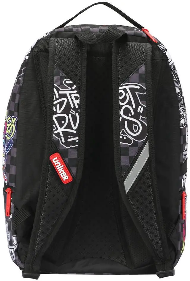 Alt view image 4 of 5 - UNIKER Graffiti Backpack, Designer Laptop Backpack for 15.6 Inch Work,Water Resistant Backpack Computer Bag, BeastMode