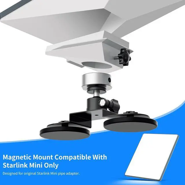 Alt view image 3 of 5 - Starlink Mini Magnetic Car Mount & 16.4ft/5m USB C to DC Power Cable for Starlink Mini