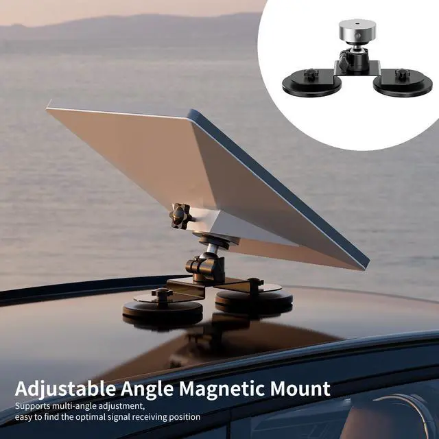 Alt view image 4 of 5 - Starlink Mini Magnetic Car Mount & 16.4ft/5m USB C to DC Power Cable for Starlink Mini