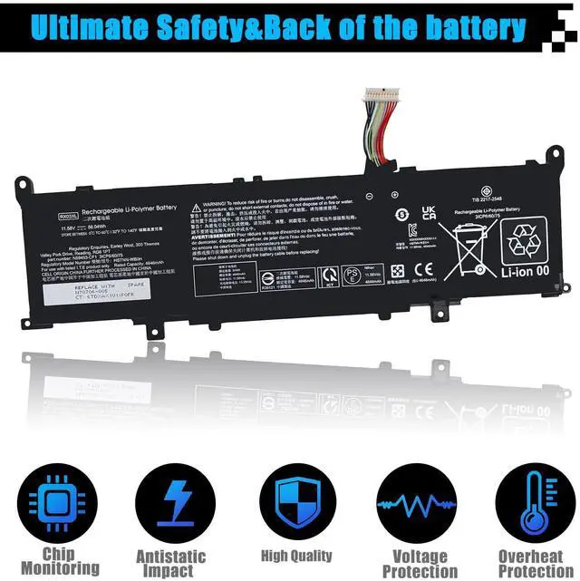 Alt view image 4 of 5 - RX03XL Laptop Battery Replacement for HP EliteBook 640 G11 645 G11 630 G11 660 G11 ProBook 440 G11 445 G11 460 G11 465 G11 Series TPN-DB1Z N78704-005 HSTNN-WB0H N70706-005 N69453-CF1 54Wh 11.58V