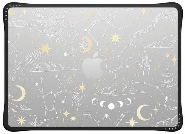 Main image of CASETiFY Impact MacBook Air 13.6" (M2-M4) Case [Cushioned Impact Corners/Scratch-Resistant/Anti-Slip Grip] - Stargazing - Clear Black