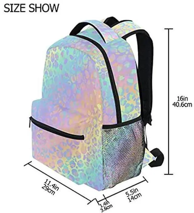 Alt view image 2 of 5 - MNSRUU Student Travel School Backpack Bright Leopard College Laptop Backpacks Business iPad Tablet Computer Bookbags for Adult Teen One Size