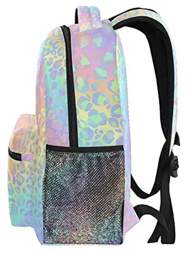 Alt view image 5 of 5 - MNSRUU Student Travel School Backpack Bright Leopard College Laptop Backpacks Business iPad Tablet Computer Bookbags for Adult Teen One Size