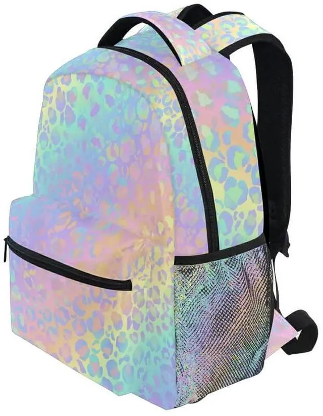 Alt view image 4 of 5 - MNSRUU Student Travel School Backpack Bright Leopard College Laptop Backpacks Business iPad Tablet Computer Bookbags for Adult Teen One Size