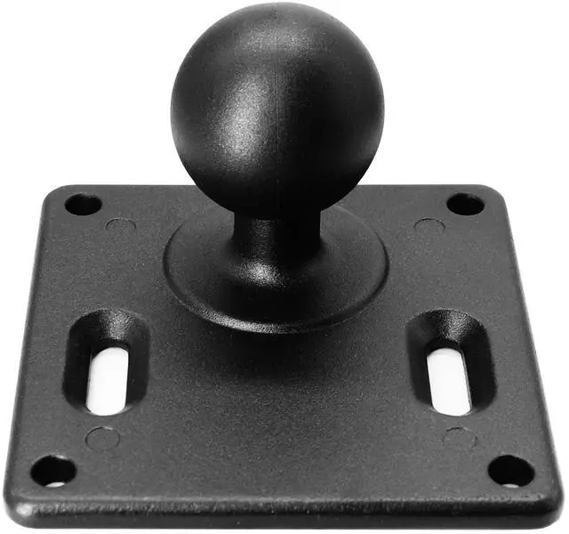 Main image of WINDFRD Aluminum 75x75mm VESA Plate with 1.5"/C Size Ball, Industrial Monitor/Television Mount Base for Truck, Compatible with Ram Mounts, iBOLT and More C Size Double Socket Arm Accessories