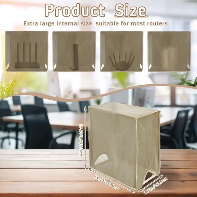 Alt view image 2 of 5 - Otoolling Large WiFi Router Cover, Smart Meter Cover Block 90% of WiFi Router EMF and 5G Electric Meter Faraday Cage Protection