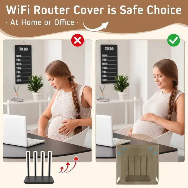 Alt view image 5 of 5 - Otoolling Large WiFi Router Cover, Smart Meter Cover Block 90% of WiFi Router EMF and 5G Electric Meter Faraday Cage Protection