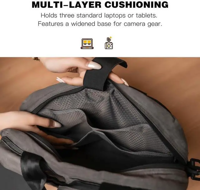 Alt view image 5 of 5 - Fynarzel Vintage Crossbody Messenger Bag for Men, Shoulder Satchel Laptop Bag Briefcase Waxed Canvas for Daily Commute, Work, Business,College Outdoor