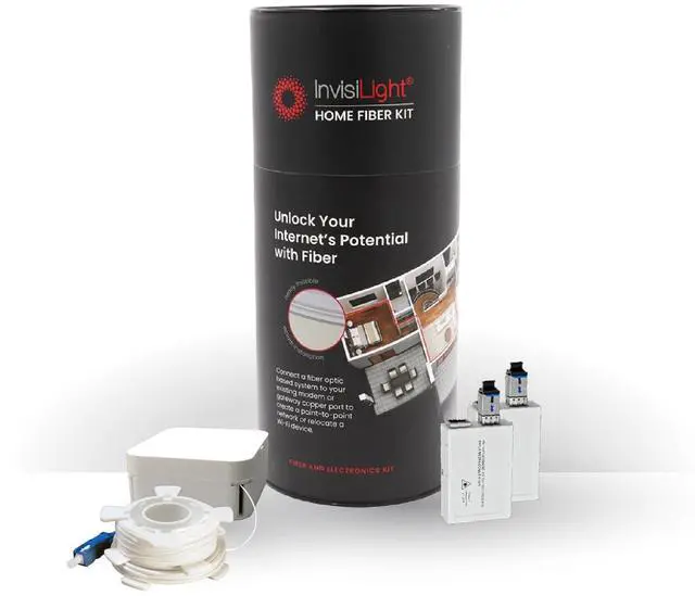 Main image of InvisiLight Home Fiber Kit  Create a Nearly Invisible Wired Connection for Wi-Fi, Streaming, Gaming, and More, Ultra-Thin 0.6mm Adhesive Fiber, Easy DIY Installation, Up to 1Gbps Speed