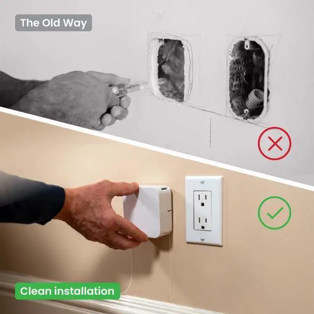 Alt view image 4 of 5 - InvisiLight Home Fiber Kit  Create a Nearly Invisible Wired Connection for Wi-Fi, Streaming, Gaming, and More, Ultra-Thin 0.6mm Adhesive Fiber, Easy DIY Installation, Up to 1Gbps Speed