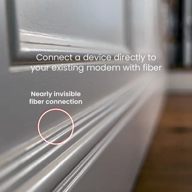 Alt view image 3 of 5 - InvisiLight Home Fiber Kit  Create a Nearly Invisible Wired Connection for Wi-Fi, Streaming, Gaming, and More, Ultra-Thin 0.6mm Adhesive Fiber, Easy DIY Installation, Up to 1Gbps Speed