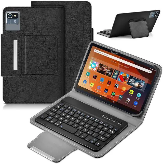 Main image of DETUOSI Universal 8.0-8.7 inch Wireless Bluetooth Keyboard for iPad,Samsung Tablet, iPhone Smartphone, iOS, Android Tablets Multi-Device Travel Portable