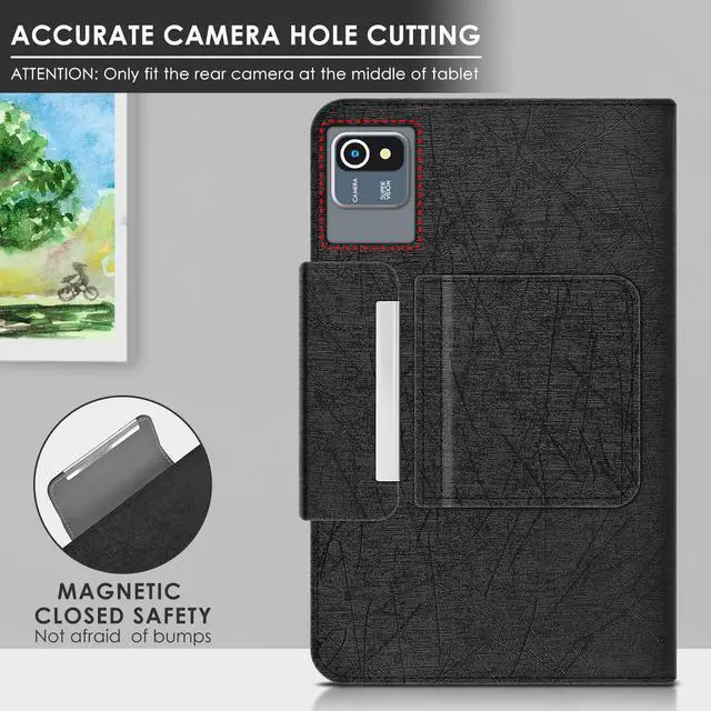 Alt view image 3 of 5 - DETUOSI Universal 8.0-8.7 inch Wireless Bluetooth Keyboard for iPad,Samsung Tablet, iPhone Smartphone, iOS, Android Tablets Multi-Device Travel Portable