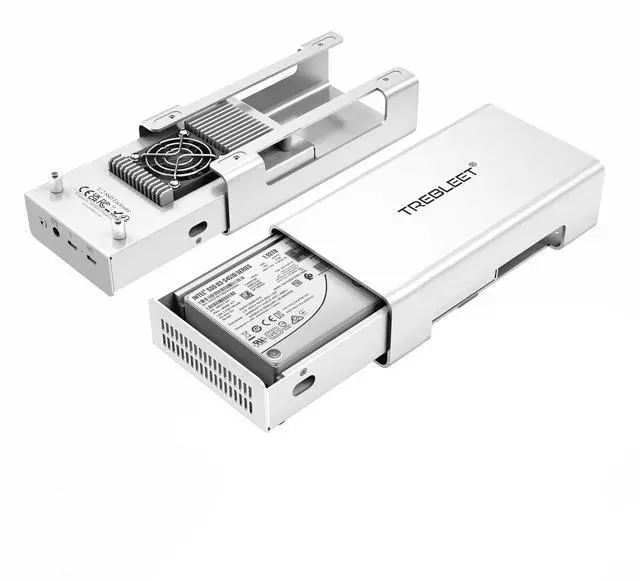 Alt view image 2 of 5 - USB4 V2 80Gbps Compatible with Thunderbolt 5 to U.2/3 NVMe SSD Enclosure, Up to 7000Mb/s TB5 to U.2/3 (SFF-8639) PCIe Adapter, Aluminum External 2.5 U.2&U.3 SSD Case Compatible with Thunderbolt 3/4