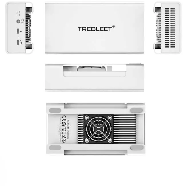 Alt view image 4 of 5 - USB4 V2 80Gbps Compatible with Thunderbolt 5 to U.2/3 NVMe SSD Enclosure, Up to 7000Mb/s TB5 to U.2/3 (SFF-8639) PCIe Adapter, Aluminum External 2.5 U.2&U.3 SSD Case Compatible with Thunderbolt 3/4