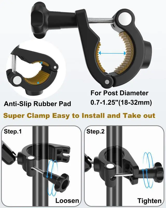 Alt view image 5 of 5 - Aluminum Tablet Holder for Microphone Stand/Mic Music Mount Stand [Without Slipping] 360° Rotation Adjustable iPad iPhone Holder Mount for Microphone with Clamp, Fits 4''13" Tablets & Smartphones