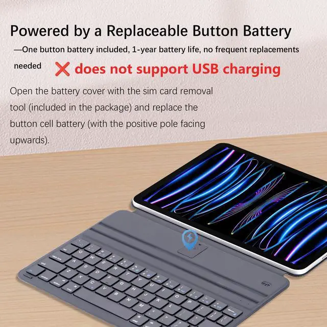 Alt view image 4 of 5 - Smart Keyboard Folio for Air 11 Inch (M3 2025/M2 2024) & iPad Pro 11 inch (1st,2nd,3rd,4th Gen) and 10.9" iPad Air (4th, 5th Gen),Magnetic Keyboard Case with Two Viewing Angles,Front Back Protection